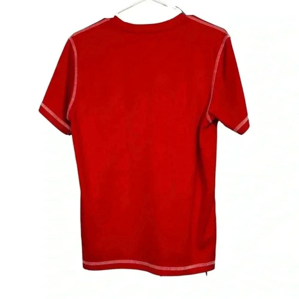 Wisconsin Badgers Football Boys Youth XL (20) Red Graphic Short Sleeve Shirt - Picture 5 of 8